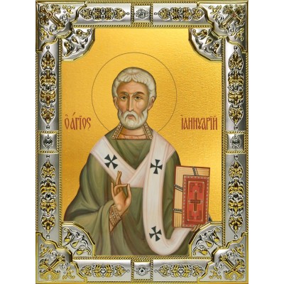 Икона освященная "Януарий священномученик", 18x24 см, со стразами фото