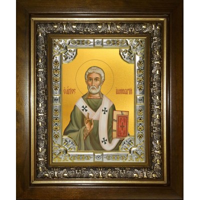 Икона освященная "Януарий священномученик", в киоте 24x30 см фото