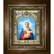 Икона освященная "Аз есмь с вами ,и никтоже на вы икона Божией Матери", в киоте 20x24 см