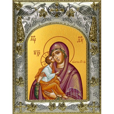 Икона освященная "Акафистная икона Божией Матери", 14x18 см фото