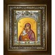 Икона освященная "Акафистная икона Божией Матери", в киоте 20x24 см