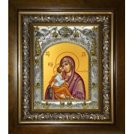 Икона освященная "Акафистная икона Божией Матери", в киоте 20x24 см фото