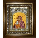 Икона освященная "Акафистная икона Божией Матери", в киоте 20x24 см