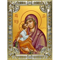 Икона освященная "Акафистная икона Божией Матери", 18x24 см, со стразами фото