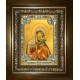 Икона освященная "Акидимская икона Божией Матери (Взыграние младенца)", в киоте 24x30 см