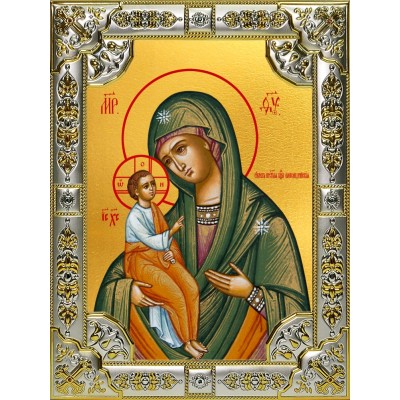 Икона освященная "Александрийская икона Божией Матери",  18x24 см, со стразами фото