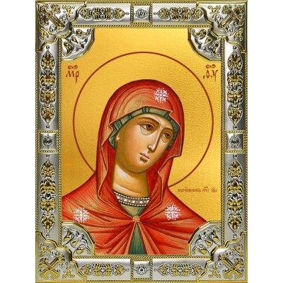 Икона освященная "Андрониковская икона Божией Матери", 18x24 см, со стразами фото