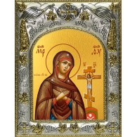 Икона освященная "Ахтырская икона Божией Матери", 14x18 см фото