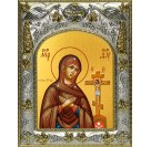 Икона освященная "Ахтырская икона Божией Матери", 14x18 см