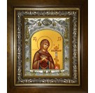 Икона освященная "Ахтырская икона Божией Матери", в киоте 20x24 см