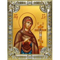 Икона освященная "Ахтырская икона Божией Матери", 18x24 см, со стразами фото