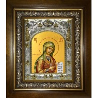 Икона освященная "Боголюбская икона Божией Матери", в киоте 20x24 см фото