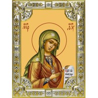 Икона освященная "Боголюбская икона Божией Матери", 18x24 см, со стразами фото