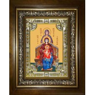 Икона освященная "Богородица со сродницами, праведными Анной и Марией", в киоте 24x30 см фото