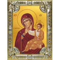 Икона освященная "Ватопедская икона Божией Матери", 18x24 см, со стразами фото