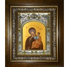 Икона освященная "Ватопедская икона Божией Матери", 14x18 см, в деревянном киоте 20x24 см