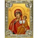 Икона освященная "Ватопедская икона Божией Матери", 18x24 см, со стразами