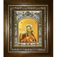Икона освященная "Взыграние младенца, икона Божией Матери", в киоте 20x24 см фото