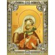 Икона освященная "Взыграние младенца, икона Божией Матери", 18x24 см, со стразами