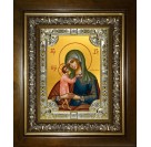 Икона освященная "Взыскание погибших, икона Божией Матери", в киоте 24x30 см