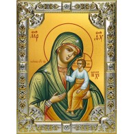 Икона освященная "Виленская икона Божьей Матери", 18x24 см, со стразами фото