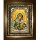 Икона освященная "Виленская икона Божьей Матери", в киоте 24x30 см