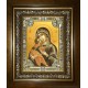 Икона освященная "Владимирская икона Божией Матери", в киоте 24x30 см