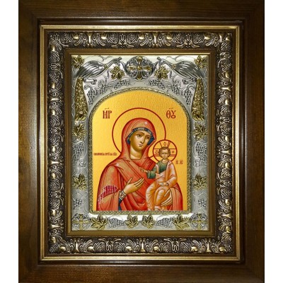 Икона освященная "Смоленская икона Божией Матери", в киоте 20x24 см фото