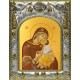 Икона освященная "Влахернская икона Божией Матери", 14x18 см