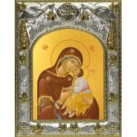 Икона освященная "Влахернская икона Божией Матери", 14x18 см фото