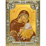 Икона освященная "Влахернская икона Божией Матери", 18x24 см, со стразами фото