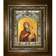 Икона освященная "Воспитание, икона Божией Матери", в киоте 20x24 см фото
