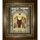 Икона освященная "Всех скорбящих Радость, икона Божией Матери", в киоте 20x24 см