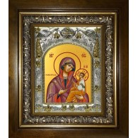 Икона освященная "Грузинская икона Божией Матери", в киоте 20x24 см фото