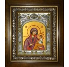 Икона освященная "Грузинская икона Божией Матери", в киоте 20x24 см