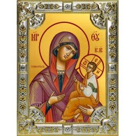 Икона освященная "Грузинская икона Божией Матери", 18x24 см, со стразами фото