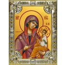 Икона освященная "Грузинская икона Божией Матери", 18x24 см, со стразами