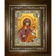 Икона освященная "Грузинская икона Божией Матери",в киоте 24x30 см фото