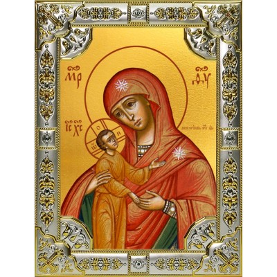 Икона освященная "Девпетерувская икона Божией Матери", 18x24 см, со стразами фото