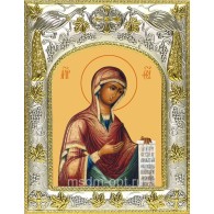 Икона освященная "Деисусная икона Божией Матери", 14x18 см фото