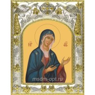 Икона освященная "Деисусная икона Божией Матери", 14x18 см фото