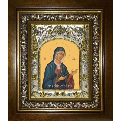 Икона освященная "Деисусная икона Божией Матери", в киоте 20x24 см фото