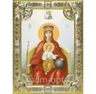 Икона освященная "Державная икона Божией Матери", 18x24 см, со стразами