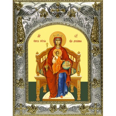 Икона освященная "Державная икона Божией Матери", 14x18 см фото