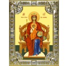 Икона освященная "Державная икона Божией Матери", 18x24 см, со стразами