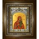 Икона освященная "Домницкая икона Божией Матери", в киоте 20x24 см