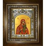 Икона освященная "Домницкая икона Божией Матери", в киоте 20x24 см фото
