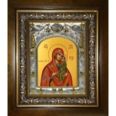 Икона освященная "Домницкая икона Божией Матери", в киоте 20x24 см фото