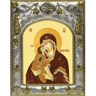 Икона освященная "Донская икона Божией Матери", 14x18 см фото