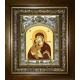 Икона освященная "Донская икона Божией Матери", в киоте 20x24 см